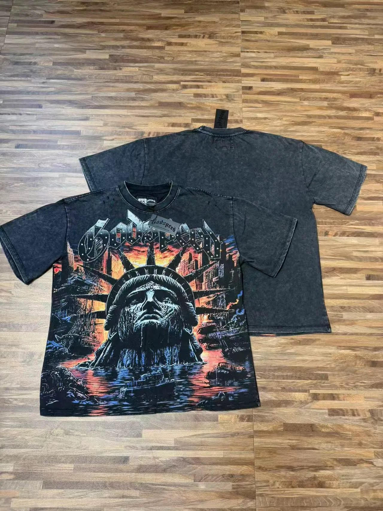 G 6201# Black/ ｜ godspeed（ + ） In Stock Retro T（ ） （fabric）：32 Sizes（size）：S-M-L-XL （colour）： Black/
